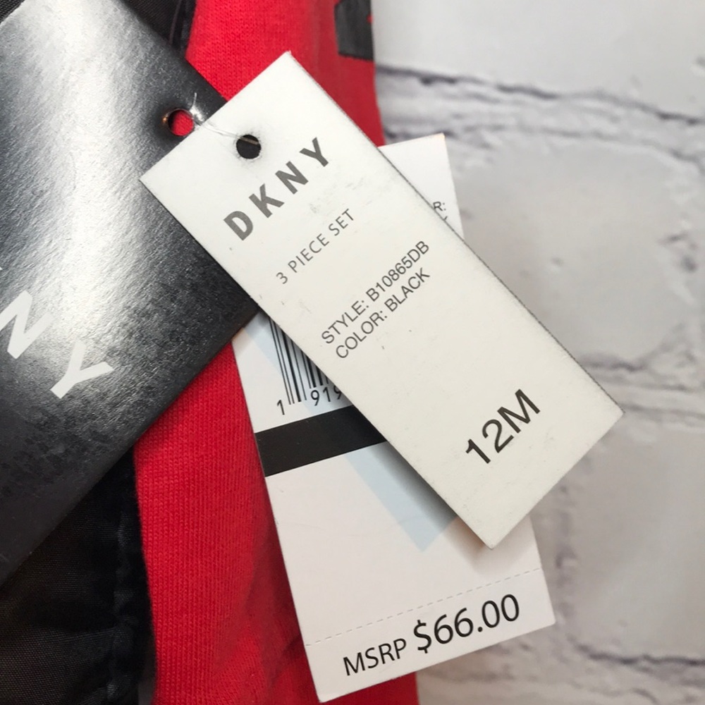 NWT DKNY Boy’s 12M Puffer Vest Hoodie 3pc Set - Picture 6 of 13